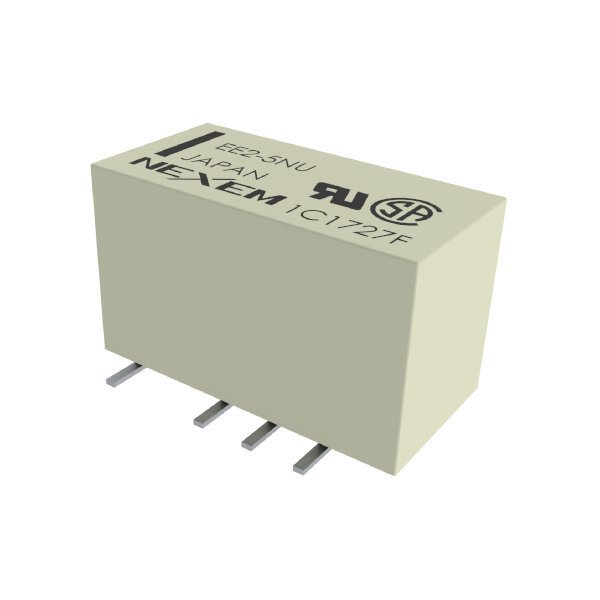 Kemet Electronics Power/Signal Relay, 2 Form C, Dpdt, Momentary, 0.028A (Coil), 140Mw (Coil), 2A (Contact), 220Vdc EE2-5NU